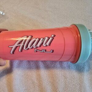 Alani Nu Pink Turqouise Lidded Cup Travel Tumbler NEW 20 oz BPA FREE Shaker Cup!